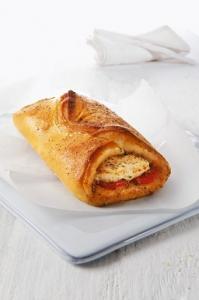 Brioche pie with cream cheese & tomato